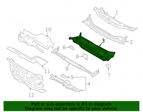 Lincoln Nautilus 19-23 Wiper Blade Tray