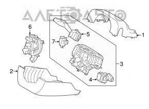 Right steering column switch for Ford Edge 15-19