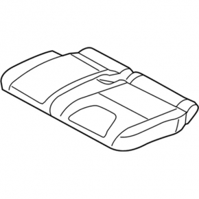 Rear seat cushion, 2nd row, left, Ford C-max MK2 13-18, gray leather, dry-cleanable, wrinkled