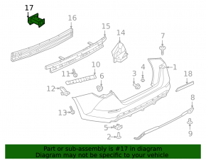 Rear bumper reinforcement fang left Nissan Sentra 20-24