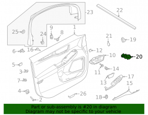 Front Left Window Regulator Ford Escape MK4 20-