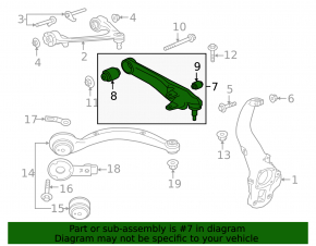 Lower control arm, front right, rear, Land Rover Range Rover Velar 18-25