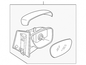 Right side mirror assembly for Mazda CX-9 07-09, 7 pins, heated, turn signal