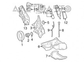 Oil pan Mercedes W221 S500 S550 M273 5.5