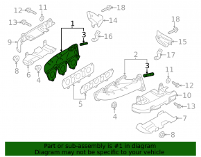 Exhaust manifold right Audi Q7 16- 3.0T