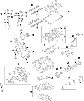 Cylinder head assembly left Lexus RX350 16-22 2GR-FKS