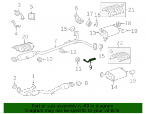 Rear right muffler bracket Toyota Camry v40 3.5