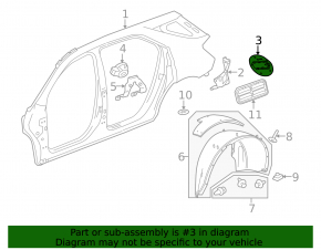 Fuel filler flap with housing Chevrolet Equinox 10-17