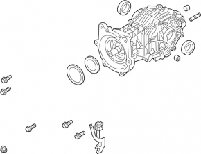 Rear differential gearbox Nissan Pathfinder 13-20 113k broken fasteners