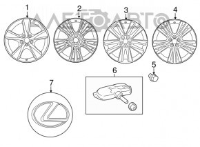 Wheel disk R19 5x114.3 Lexus RX450h 10-12 ser