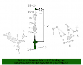 Rear left shock absorber for Toyota Camry v40 hybrid, rusty
