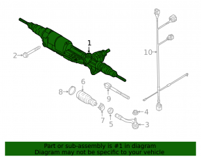 Steering rack for Audi A7 12-18 with EPS, Dynamic Steering