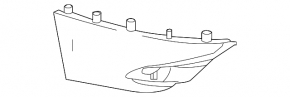 Rear bumper lip left Toyota Prius 50 16-18 touring