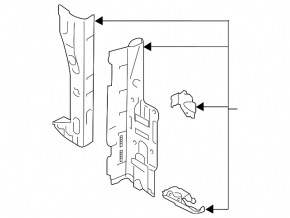 Left TV side panel for Subaru Forester 19-24