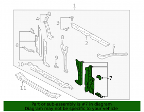 Left TV side panel for Subaru Forester 19-24