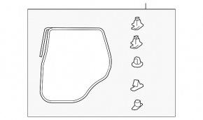 Mitsubishi Outlander 07-13 rear left door seal