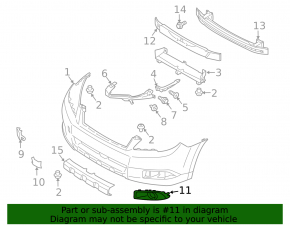 Left fog light cover for Subaru Outback 1990-1992