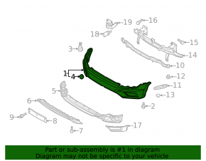 Front bumper bare VW Tiguan 18-21