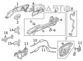 Bare rear right door Honda Civic XI FE/FL 22- 5d