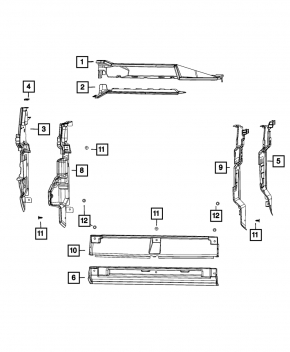 Left radiator deflector for Jeep Compass 22-22 2.4 Trailhawk