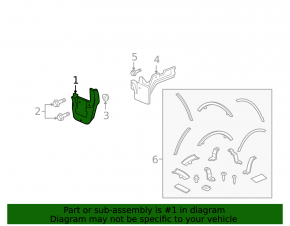 Front left mudguard for Acura MDX 07-09
