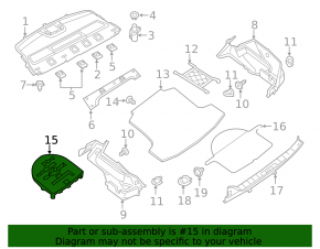 Foam plastic for Nissan Altima 13-15 tool type 2