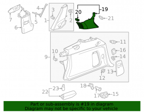 Arch trim left Porsche Cayenne 958 11-14 black