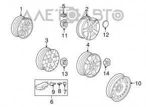 Wheel nut d19 M12x1.5 Chevrolet Volt 11-12 type2