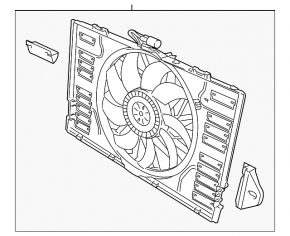 Diffuser radiator shroud bare Porsche Panamera 10-16