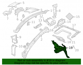 Lower engine shield insulation Mercedes W167 GLE 350 450 20-26
