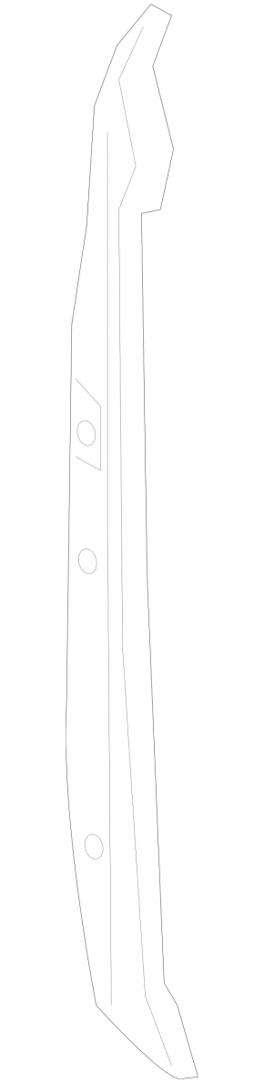 Right side door-wing seal trim for Mercedes A-class V177 19-22