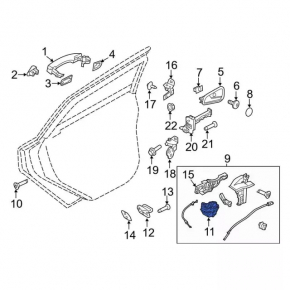 Front left door lock Ford Focus mk3 11-18