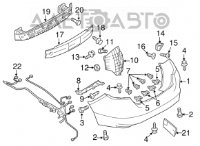 Naked rear bumper Mazda6 09-13
