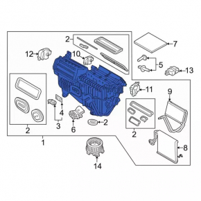 Ford Edge 15-24 heater assembly manual