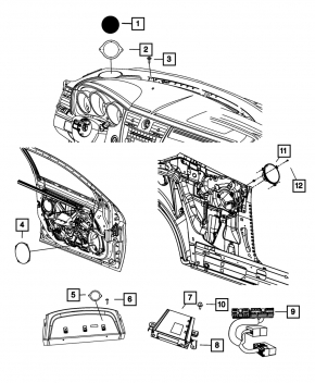 Dodge Dart 13-16 Front Panel Speaker