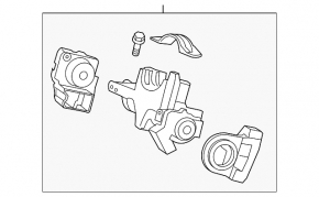 Ignition switch Honda CRV 12-16 with immobilizer and contact group