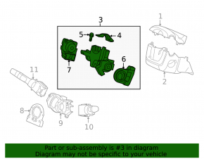 Ignition switch Honda CRV 12-16 with immobilizer and contact group