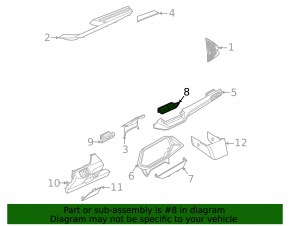 Central air duct deflector for the front panel of the Volkswagen ID.4 23-25