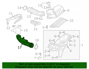 Air duct from air intake Honda Insight 19-22