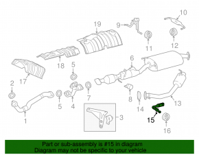 Lexus RX450h 16-22 Rear Muffler Bracket