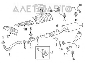 Lexus RX450h 16-22 Rear Muffler Bracket