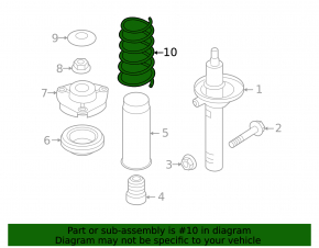Front left spring for VW Tiguan 09-17