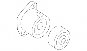 Bracket with timing belt tensioner roller Hyundai Sonata 15-17 2.4 G4KJ