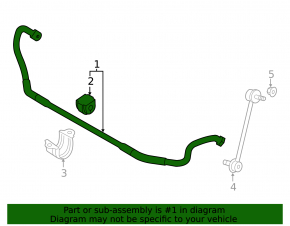 Front stabilizer bar BMW 3 E90 E92 07-12 AWD