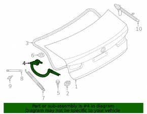 Trunk lid hinge right BMW 3 G20 19-