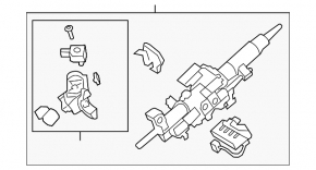 Steering column Toyota Sequoia 08-16
