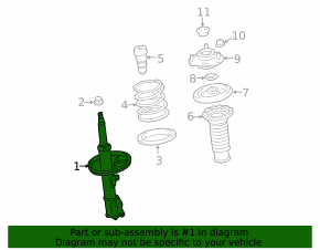 Front left shock absorber for Toyota Corolla 2017-2019