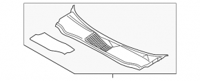 Plastic windshield wiper grille for Audi A6 C8 19-24