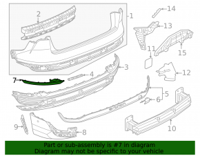 Right rear bumper light for Audi E-Tron 19-23