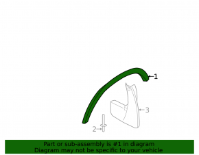 Rear left fender arch trim BMW X1 E84 13-15 structure
